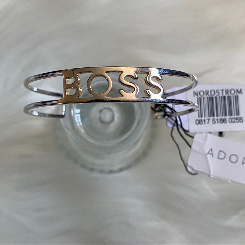 Adornia Boss Cuff Bracelet silver